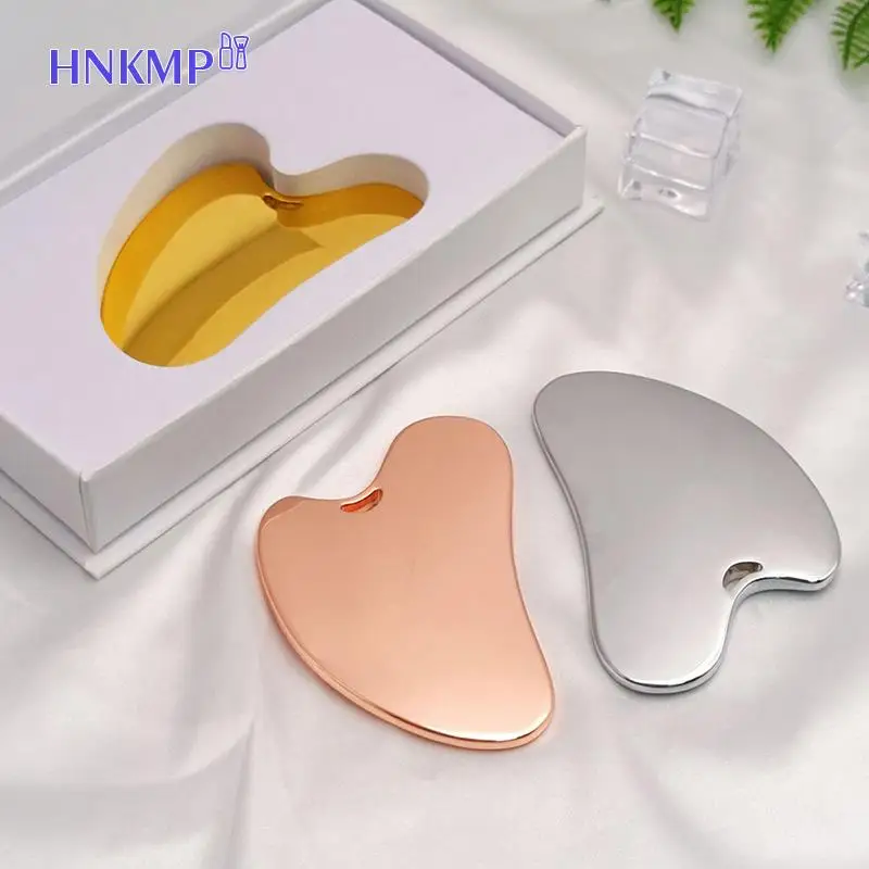 

Gua Sha Facial Tool Zinc Alloy GuaSha Massage Tool Natural Universal Facial Silver Metal Gua Sha Board for SPA Acupuncture