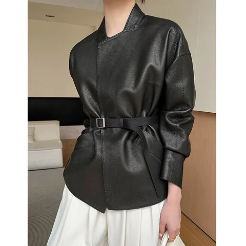 Женская черная винтажная куртка Sherhure