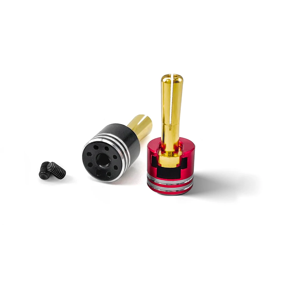 

Heatsink Bullet Plug Grips with Bullets (Black/Red) with Holes