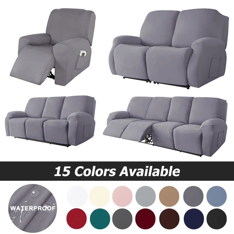 

Waterproof Recliner Sofa Covers Stretch Armchair Reclining Sofa Slipcover 1/2/3/4 Seater Relax Lazy Boy Chair Covers Washable
