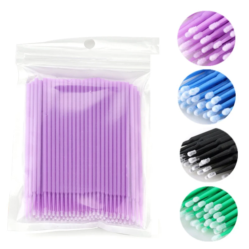 

100 _ ватный тампон для татуировки, кисть для ворса, микроблейдинг, аксессуары для микроблейдинга, аксессуары для татуировки, макияж, наращива...