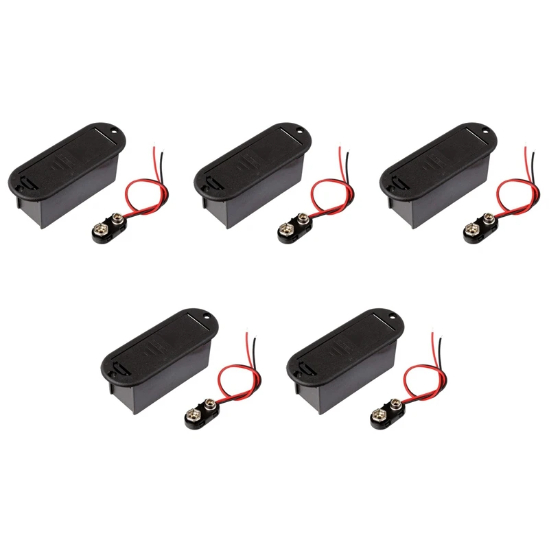 

5X 9V Battery Holder Case For Active Guitar Bass Pickup