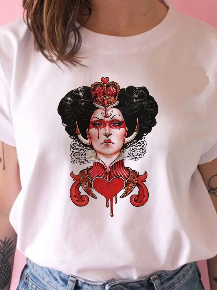 Женская футболка Disney Алиса в стране чудес новинка креативная с красной королевой