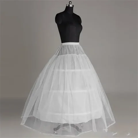 Элегантный кринолин для свадьбы, белые свадебные аксессуары, 3-обручальное бальное платье с эластичной резинкой на талии, свадебная нижняя юбка