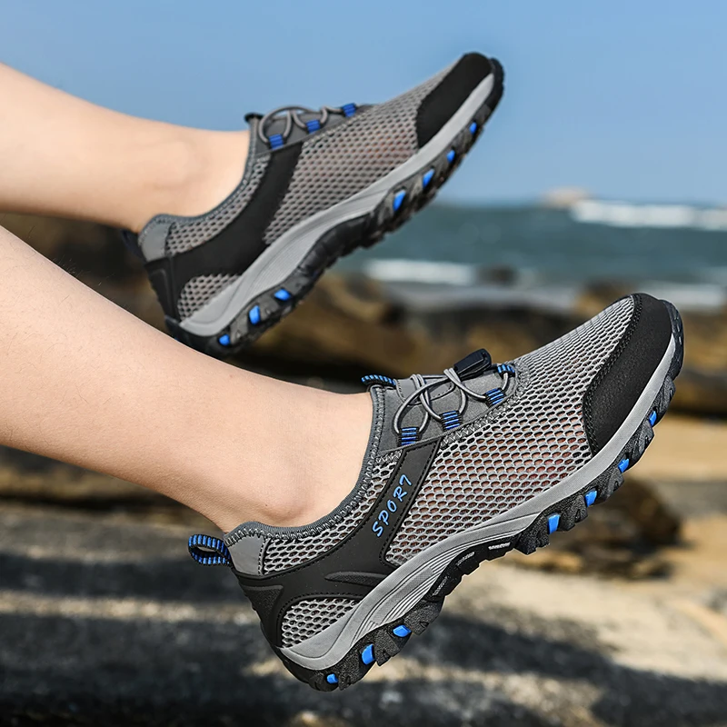Summer Breathable Men Hiking Shoes 