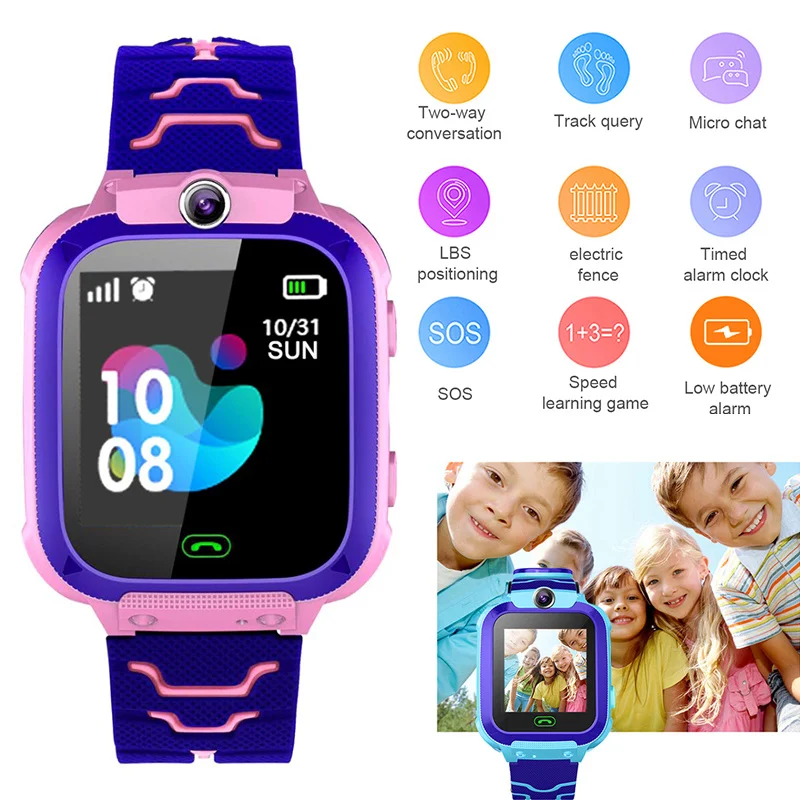 Детские умные часы Xiaomi с трекером sos позиционирование 2g sim карта камера жизнь