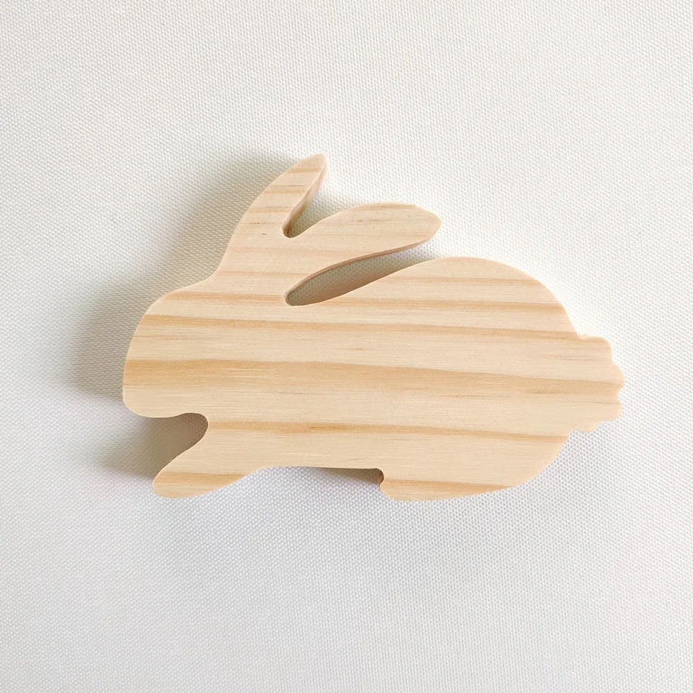 Пасхальные украшения в форме кролика из массивного дерева Праздничный орнамент