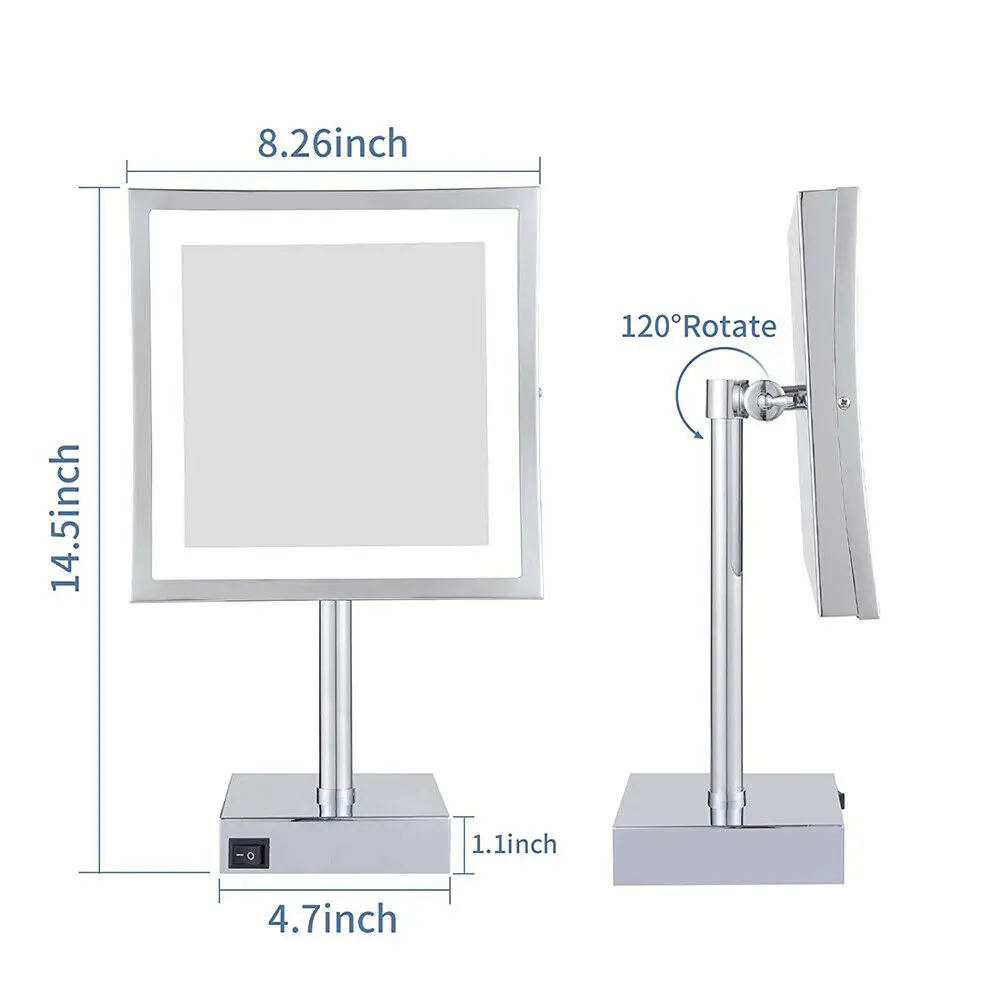 GURUN 4 3-дюймовое искусственное освещение настольное косметическое зеркало для
