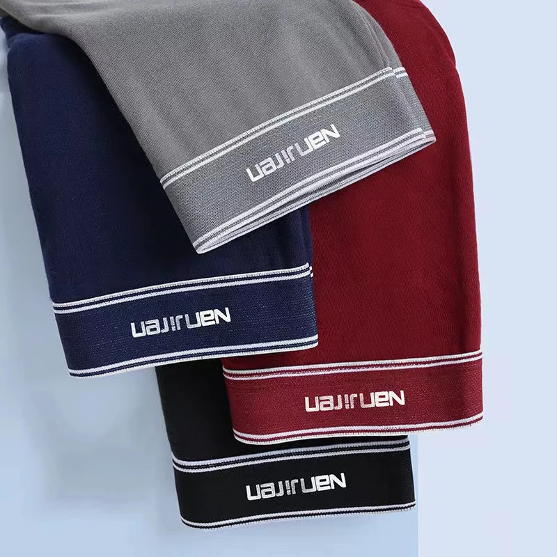 4pcs/lot 95% Cotton Underpants Men Underwear Boxer Shorts Panties Solid Shorts Brand Breathable Mid Waist Shorts Men L-5XL