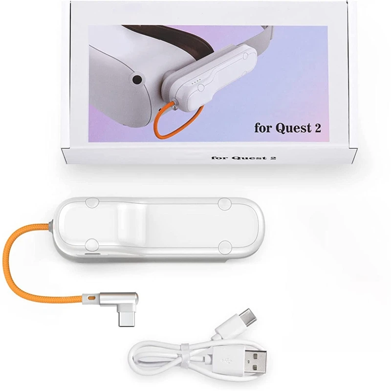 

Mini Ultra-Compact 3350mAh Capsule Power Bank Compatible with VR Oculus Quest 2 Type-C Charger Accessories Easy to Use