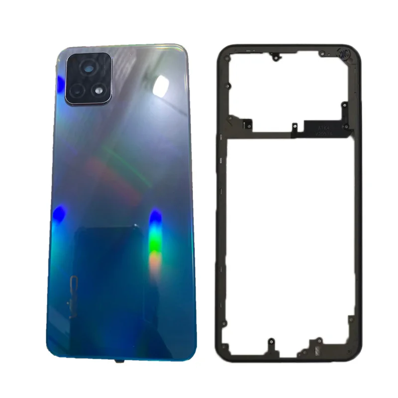 Новая задняя крышка для Vivo Y31s V2054A аккумулятора + средняя рамка Задний Корпус с