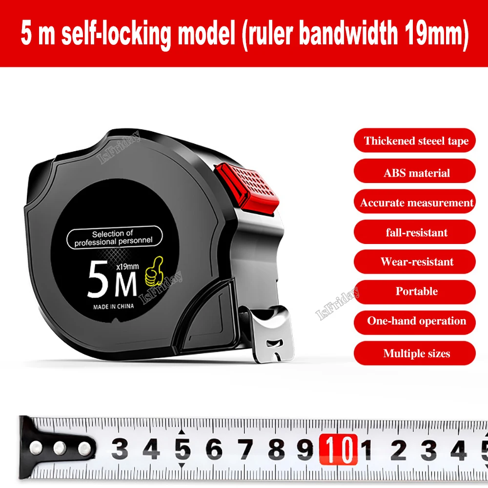 Переносная рулетка 3/5/7 5/10 м стальная нейлоновая водонепроницаемая для измерения