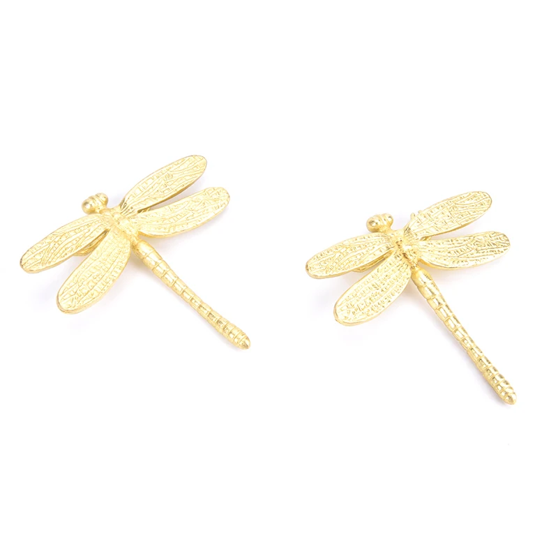 Латунная ручка в виде стрекозы простой скандинавский шкаф золото чистая медь