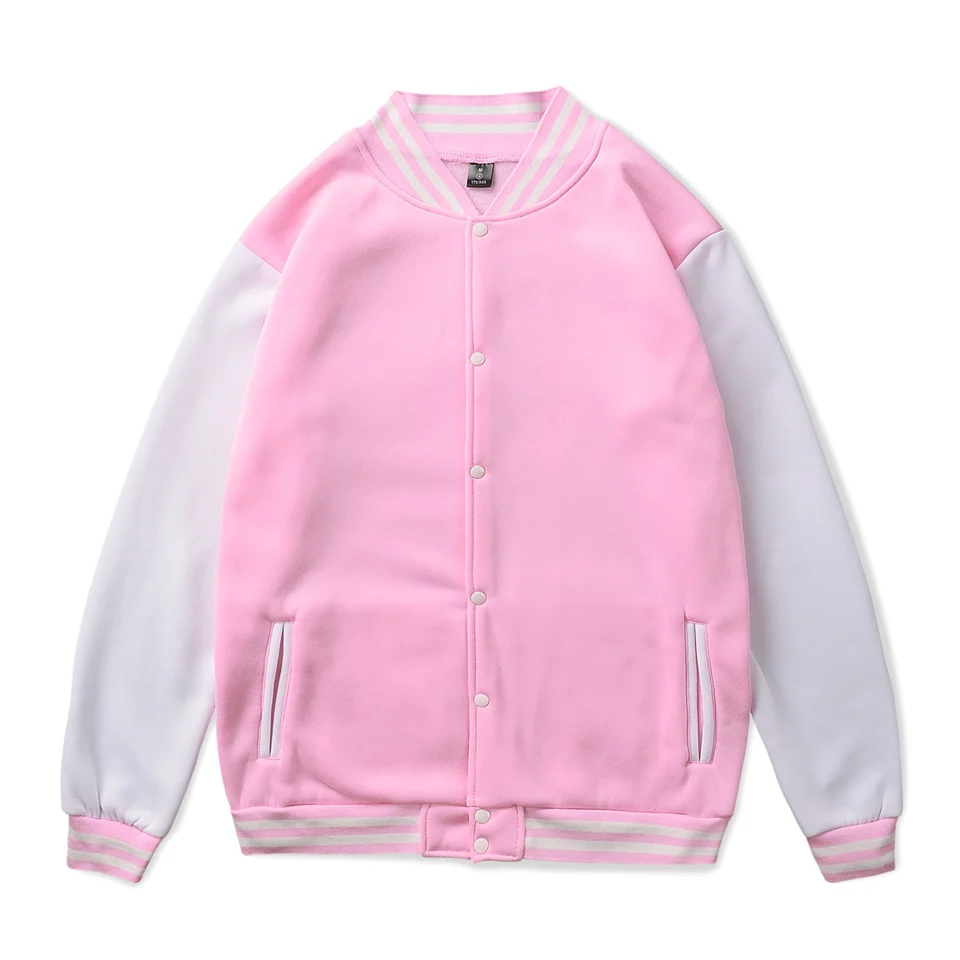 Пальто для мужчин и женщин однотонная популярная бейсбольная куртка колледжа