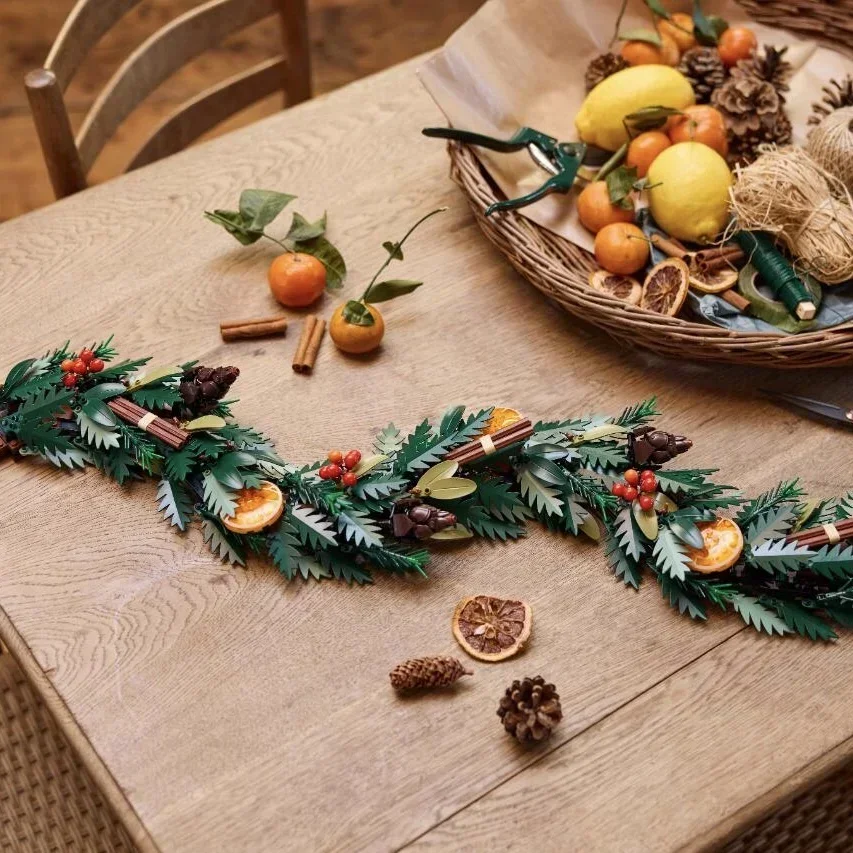 Креативные значки Рождественский венок ботаники 101040 строительные блоки