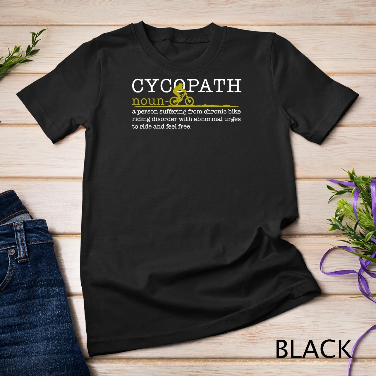 Фото Мужская футболка унисекс Cycopath Mountain Bike Funny MTB Biker Biking Gift №1