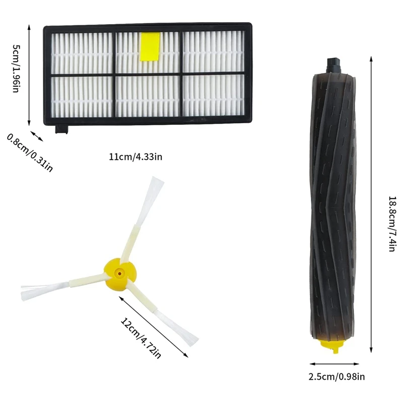 

Replacement Main Brush Rubber Brushes Filters For Irobot 870 880 800 Series Robot Vacuum Cleaner Accessories Kit
