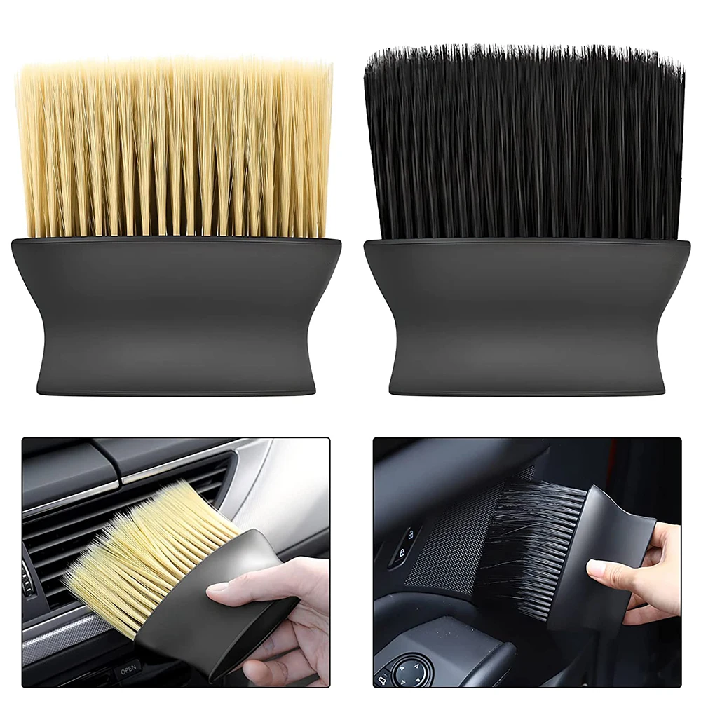 

Car Cleaning Brush Long Soft Bristles Detailing Cleaning Tool Air Outlet Interior Dust Brush Scratch Free with PP Handle for Car