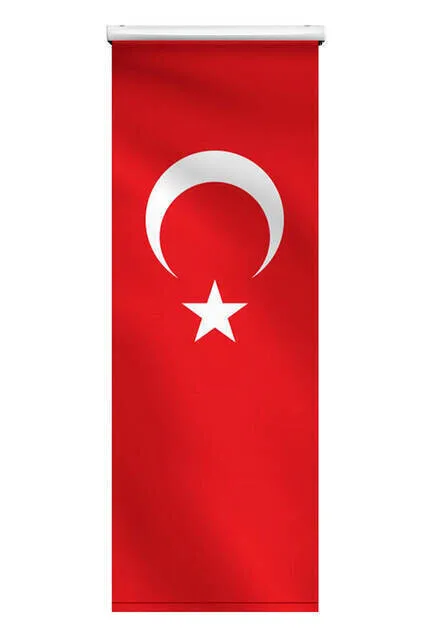 IQRAH Minber Cover-Electric Roller Curtain-Turkish Flag Pattern
