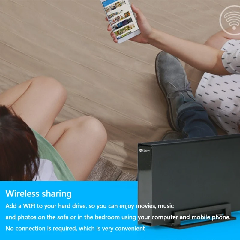 Портативный 3 5-дюймовый HDD SSD-корпус USB3.0 Rj45 Ethernet NAS Сетевой сервер потоковой