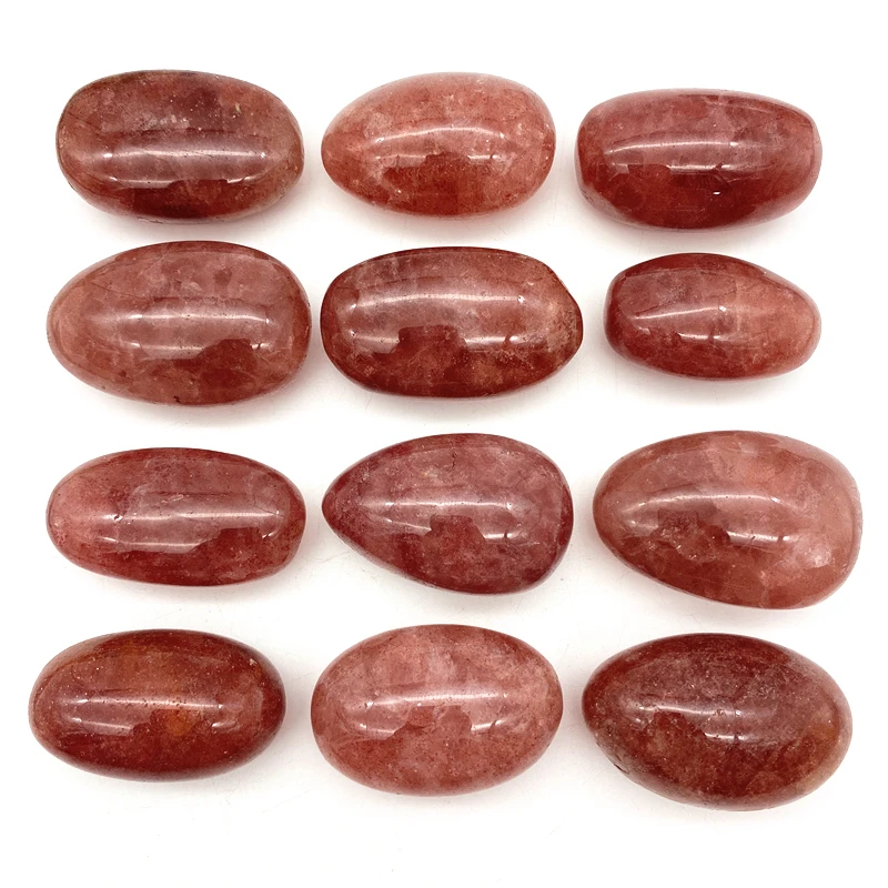 

1 шт. натуральный красный клубничный камень, камень ладони, драгоценный камень, гладкая полированная галька, фотография