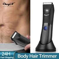 electric groin hair trimmer mens body grooming clipper pubic epilator ceramic blade waterproof male hygiene razor safe shaver