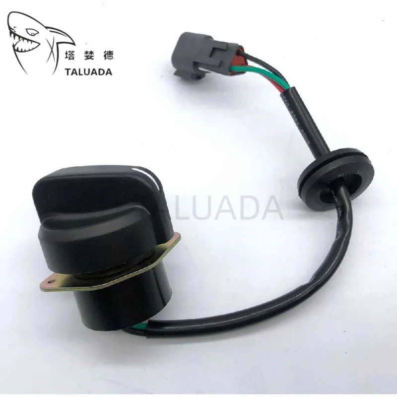Фото Ручка дроссельной заслонки 21N8-20902 для R210LC-7 R210LC-7H R220LC-7H, поворотный переключатель из ABS-сплава, запчасти для экскаваторов №1