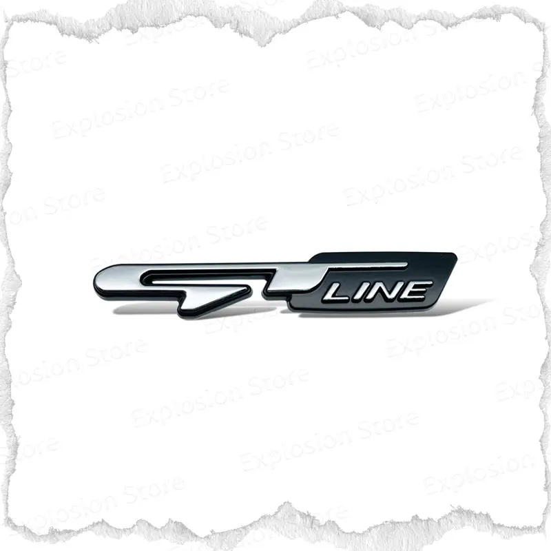 Металлическая наклейка с логотипом GT Line для автомобильного декора, эмблема на головку автомобиля, гриль, значок на задний багажник, наклейки для Peugeot RCZ, Kia Sportage Rio K3 K5