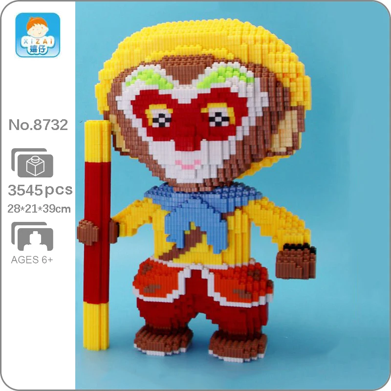 

DUZ 8732 путешествие в Запад Обезьяна Король Золотой Кугель воин животные Мини Волшебные блоки кирпичи строительные игрушки для детей без коробки