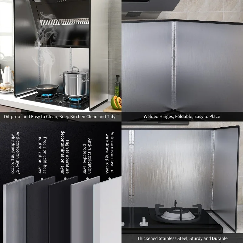 Kitchen Grease Splatter Guard Cooking Custom Size Stove Top Stainless Steel Screen for Frying Contact Us Best Quote