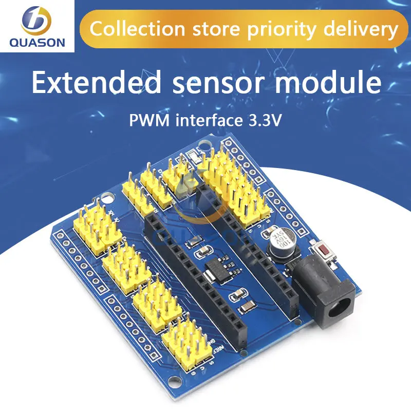 Модуль NANO I/O IO датчик расширения Shield для контроллера Arduino UNO R3 Nano V3.0 3,0, совместимая плата, интерфейс I2C PWM 3,3 В