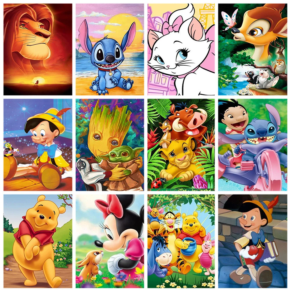 

Disney Diamond Painting 5D DIY Cartoon Lion King Diamond Mosaic Groot Embroidery Home Wall Decor Christmas Gift