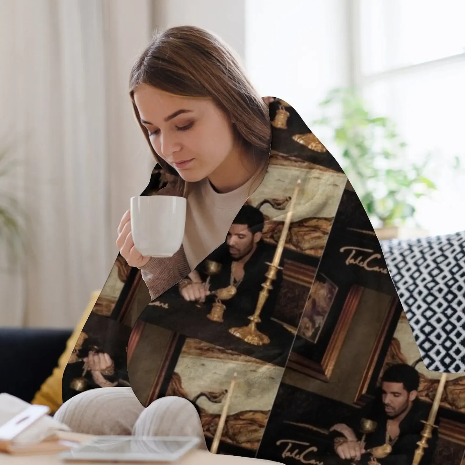 Одеяло Drake Take Care мягкие плюшевые фланелевые одеяла в клетку