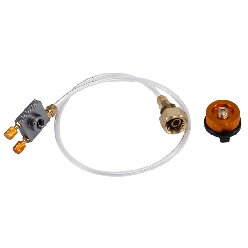 

Outdoor Camping Propane Refill Adapter Gas Flat Cylinder Tank Coupler Adaptor Gas Charging With Pressure Relief Valve