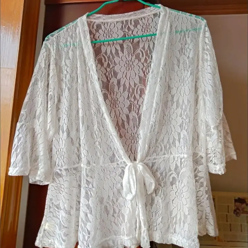 Женская летняя розовая рубашка с рукавом до локтя вырезами Солнцезащитная