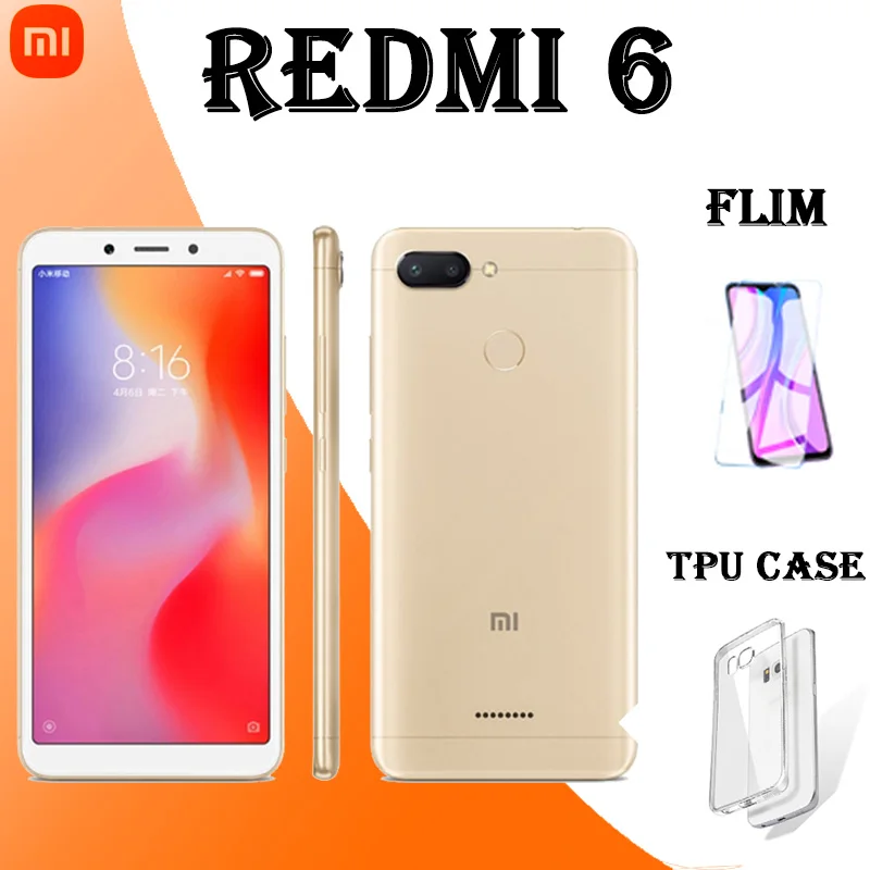 

smartphone Xiaomi Redmi 6 celular 4GB 64GB googleplay smartphone Android cellphone Global ROM version