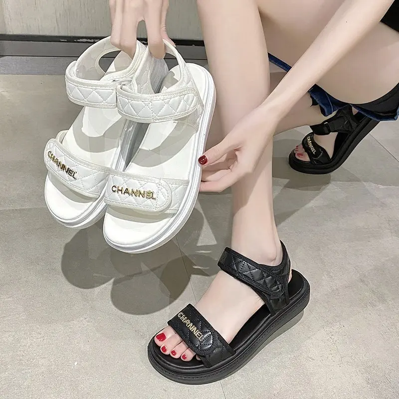 

Spring and summer new spring and summer women shoe ladies beach sandals thick-soled casual all-match Velcro female sandals 35-40