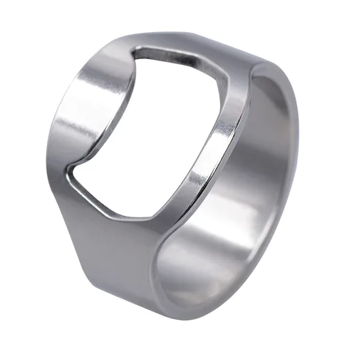 Creative Ring Beer Bottle Opener Kitchen Stainless Steel Press Lid Beer Corkscrew Tools Lightweight Portable Bar Party Gadgets