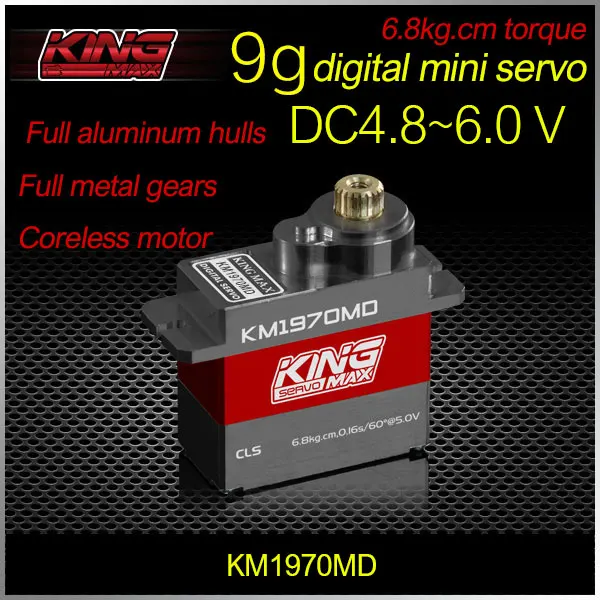 

Kingmax KM1970MD 9g All-Metal Digital Mini Servo 6.8kg.cm Torque