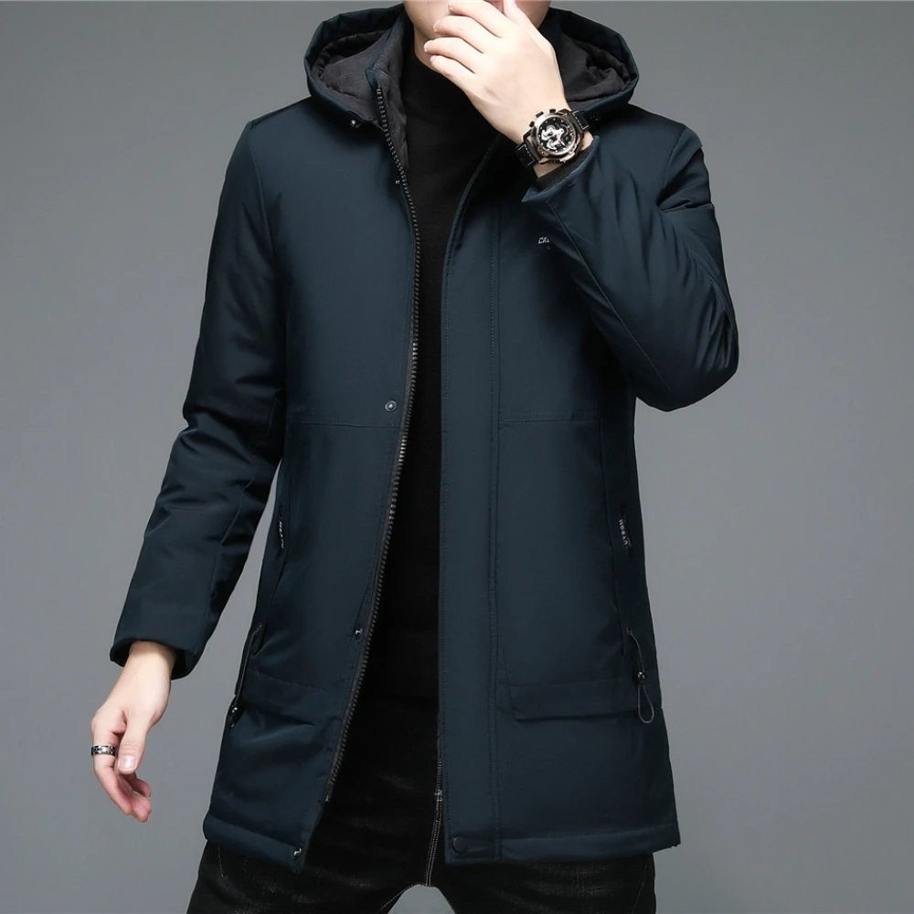 COODRONY Brand Thick Warm Long Parkas Men's Winter Jackets Hooded Coat Men Clothing Fashion Streetwear Windproof Overcoats Z8146