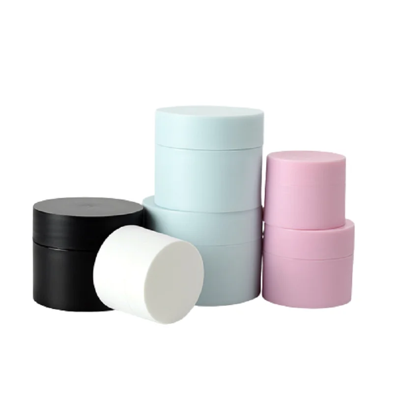

5g 15g 20g 30g 50g Empty PP Frost Plastic Refillable Pots White Pink Blue Black Cosmetic Packaging Bottle Eye Cream Jars 30pcs