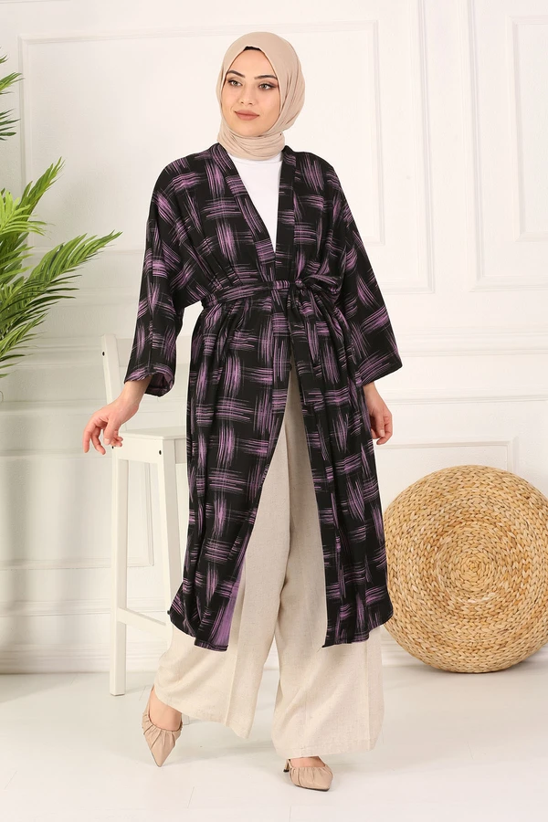 TUGBA outfit for Muslim Women Print Kimono Cardigan İslamic Muslim Turkiye