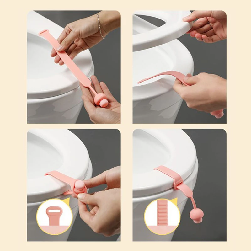 

Creative Mushroom Toilet Lid Lifter Silicone Non-slip Adjustable Toilet Lid Handle Avoid Touching Bathroom Toilet Seat Accessory