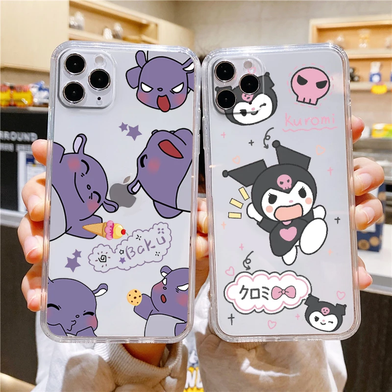 

Kuromi Girl Anime For Apple iPhone 14 13 12 11 Mini XS XR X Pro MAX 8 7 6 Plus SE 2020 Transparent Phone Case Cover