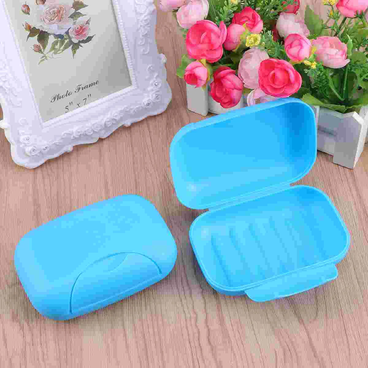 

Soap Holder Travel Case Container Dish Box Bar Shower Saver Portable Lid Bathroom Tray Savers Dishes Storage Sponge Sponges Wall