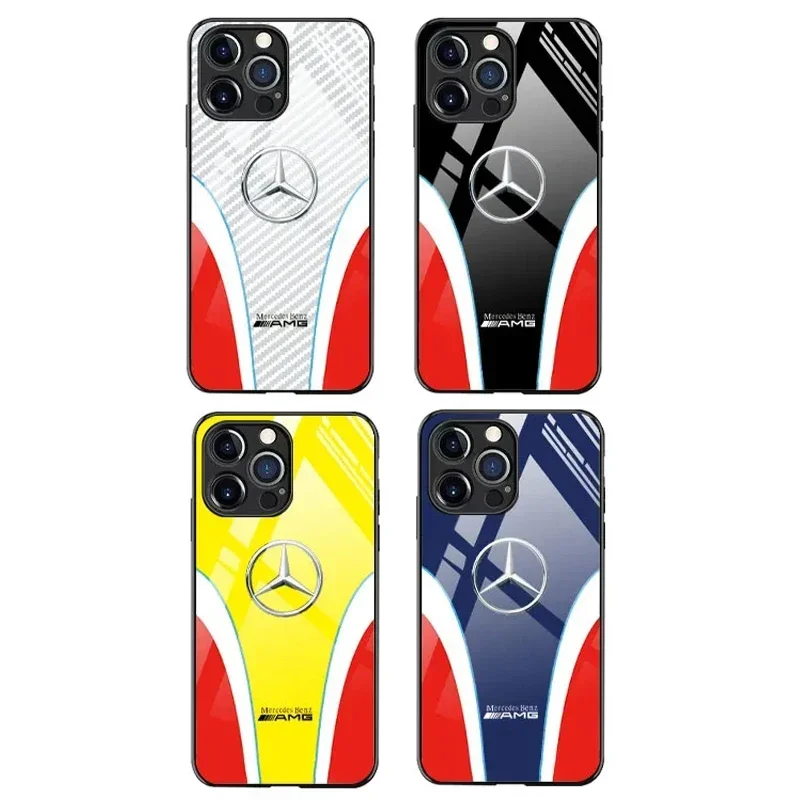 Разнообразный цветной модный чехол для телефона Mercedes Benz iPhone 15 Pro Max 16 14 12 13 Mini 11 Plus X