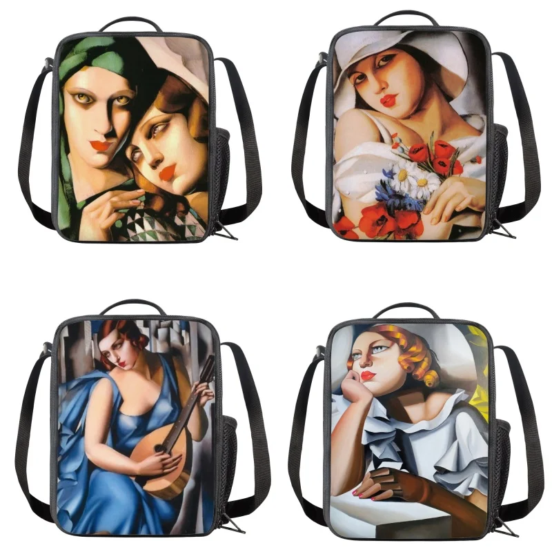 

Сумка для обеда Tamara De Lempicka для девочек, Портативная сумка на плечо для дошкольного возраста, контейнер для еды, органайзер для детского сада
