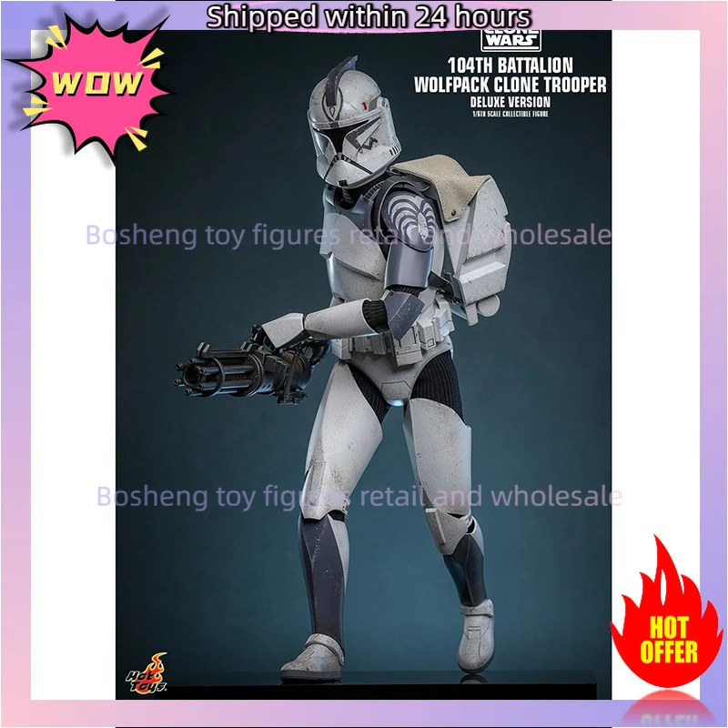 Фото Оригинальные горячие игрушки HT TMS143 104th Battalion Wolfpack Clone Trooper Star Wars The Clone Wars Deluxe Ver 1/6th В наличии Аниме-игрушки №3
