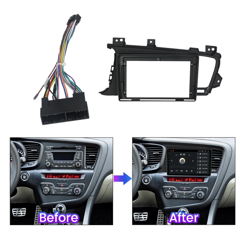 Комплект 9-дюймовой Рамы Для Радиоприемника KIA K5 Optima 2011-2016 Набор Кабелей Установки