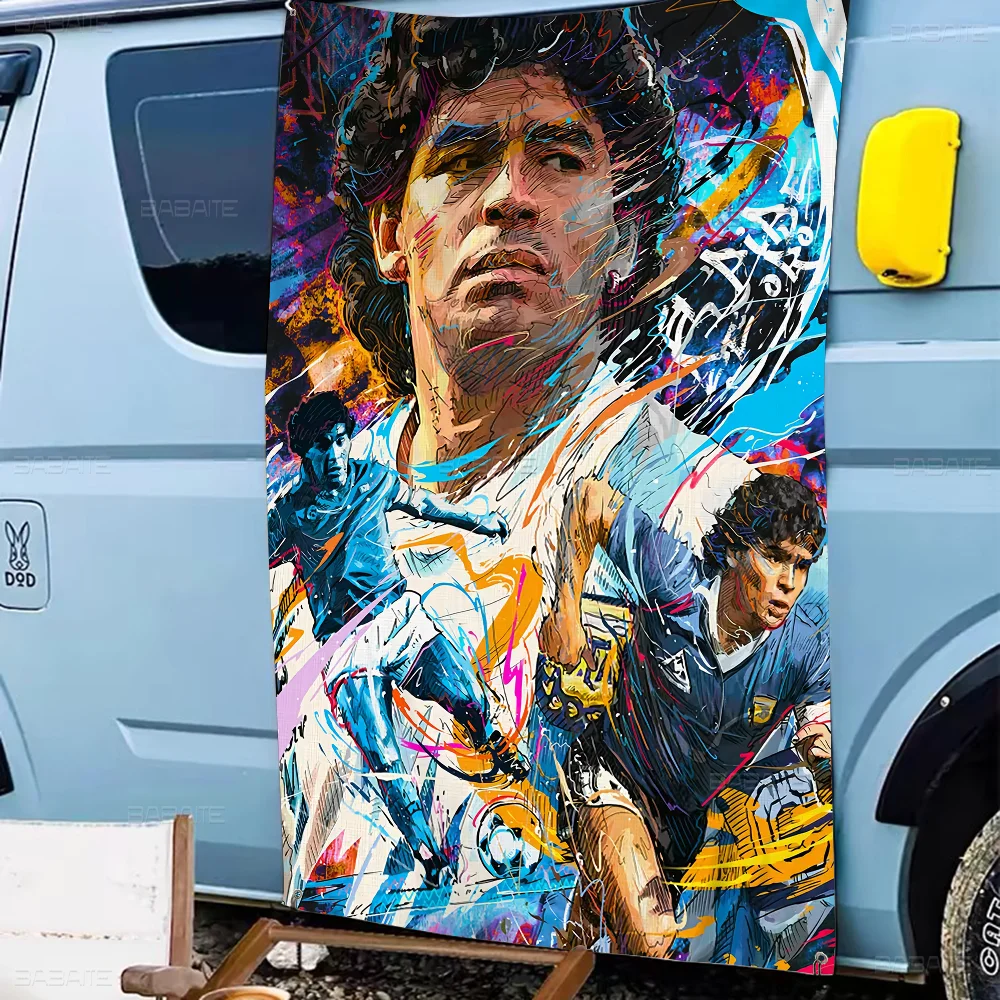 Яркий настенный флаг с рисунком Диего Марадона хопстайла богемный баннер